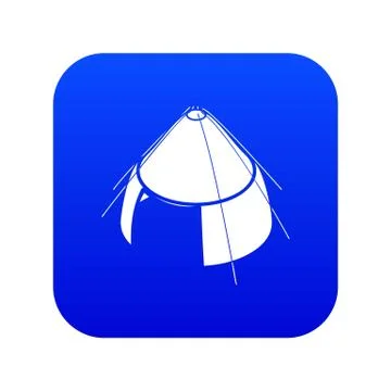 Conic tent icon blue Stock Illustration