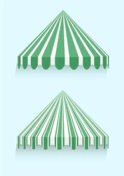 Conical awnings Stock Illustration