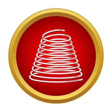 Conical coil spring icon for engineering design Stock Illustration