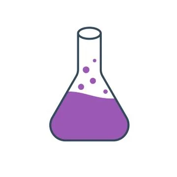 Conical Flask Icon Isolated on White Background Stock Illustration