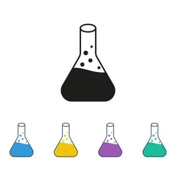 Conical Flask Icon Isolated on White Background Stock Illustration