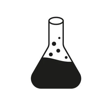 Conical Flask Icon Isolated on White Background Stock Illustration