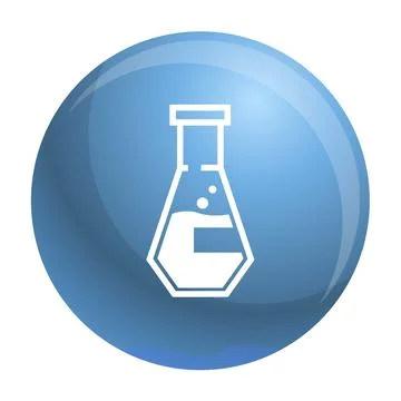 Conical flask icon, simple style Stock Illustration