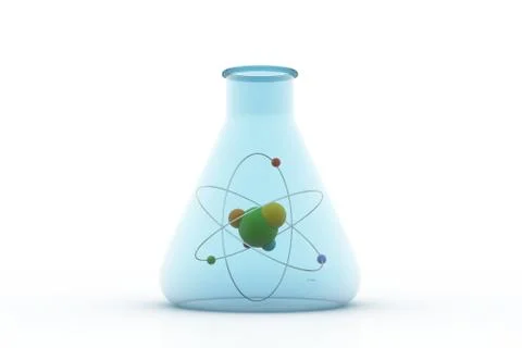 Conical flask for scientific research Stock Illustration
