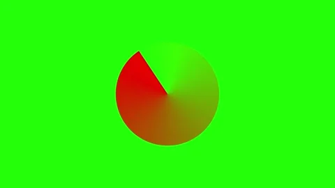 Conical gradient circle animation rotating with red and yellow hues on gree.. Stock Footage 345547865