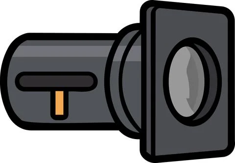 Conical snoot light modifier studio flash Stock Illustration