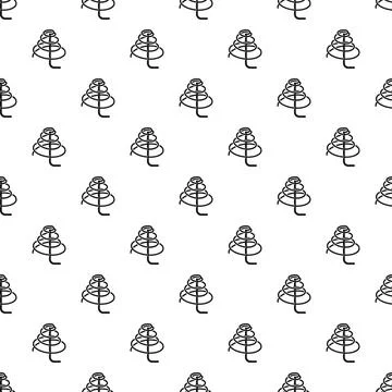 Conical spiral spring seamless pattern Illustrazione stock