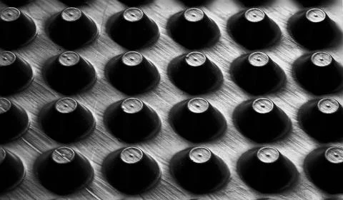 Conical texture, drainage sheets, waterproofing, membrane of high-density p.. Stock Photos