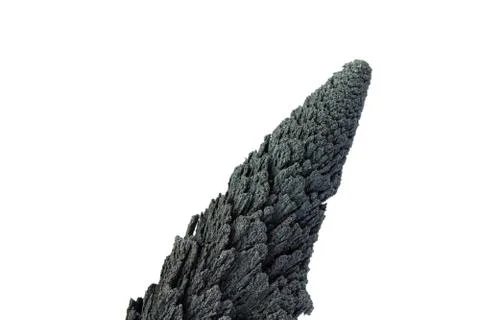 Conical volcanic rock isolate on white background Stock Photos
