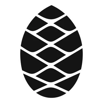 Conifer pine cone icon, simple style Illustrazione stock