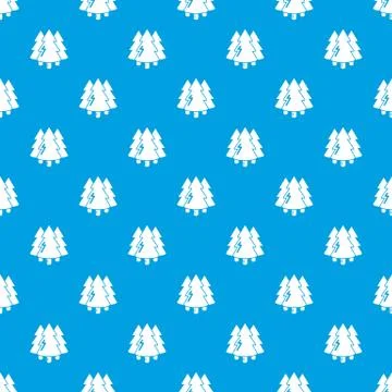 Coniferous forest pattern vector seamless blue Illustrazione stock