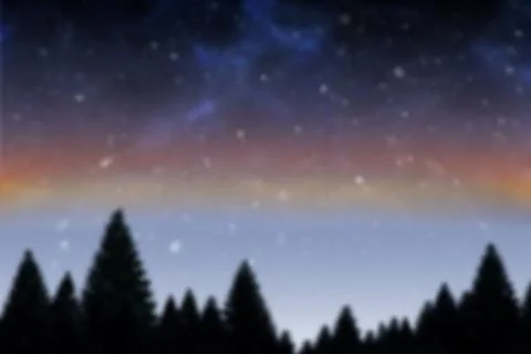 Coniferous forest silhouette spanning width under gradient night sky revealing 스톡 일러스트
