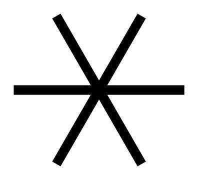 Coniferous forest, Swedish map symbol Ilustração Stock