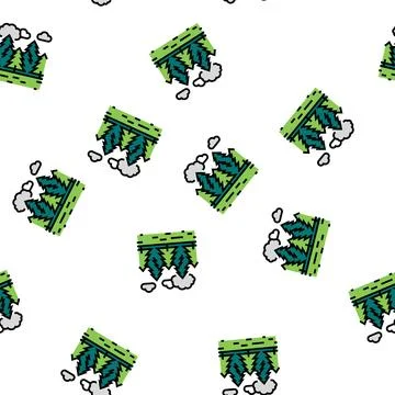 Coniferous forests vector seamless pattern イラスト素材