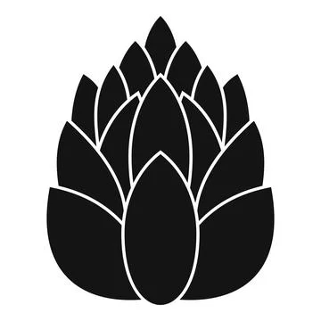 Coniferous pine cone icon, simple style Illustrazione stock