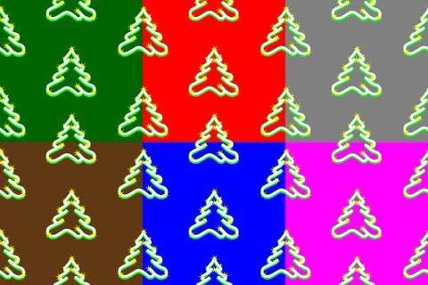 Coniferous tree seamless pattern 스톡 일러스트