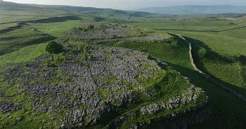 Conistone limestone pavements Stock Footage 277130760