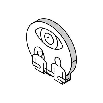 Conjugal supervision isometric icon vector illustration Stock Illustration
