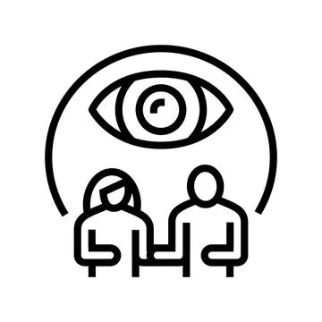 Conjugal supervision line icon vector illustration 스톡 일러스트