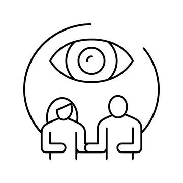 Conjugal supervision line icon vector illustration Stock Illustration