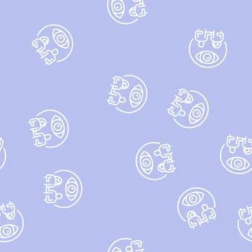 Conjugal supervision line seamless pattern Stock Illustration