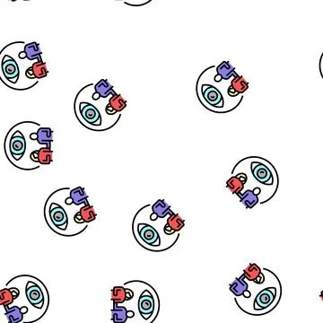 Conjugal supervision vector seamless pattern Stock Illustration
