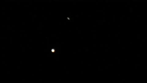 Conjunction of Jupiter and Saturn Dec. 20, 2020 Stock Footage 145389629