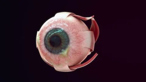 Conjunctivitis diseases of eye 3d illustrator Stock Illustration