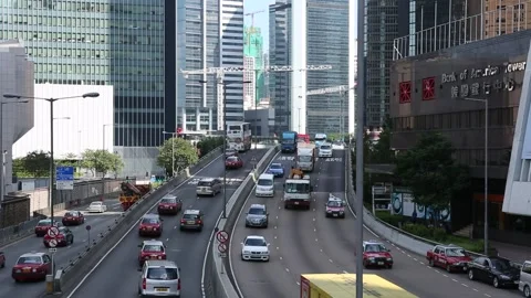 Connaught Road Central Stock Footage 203776513