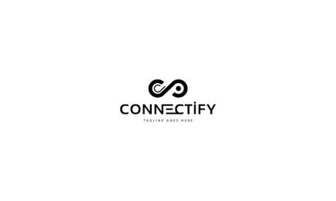 Connect 2 logo black Illustrazione stock