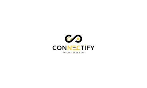 Connect 2 vector logo Illustrazione stock