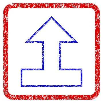 Connect Arrow Up Grunge Framed Icon Stock Illustration