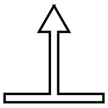 Connect Arrow Up Outline Vector Icon Ilustración de archivo