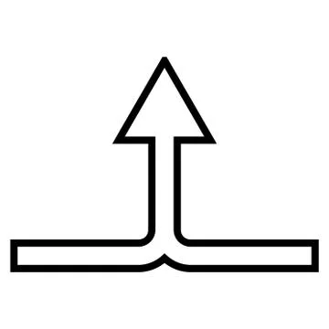 Connect Arrow Up Outline Vector Icon Ilustración de archivo