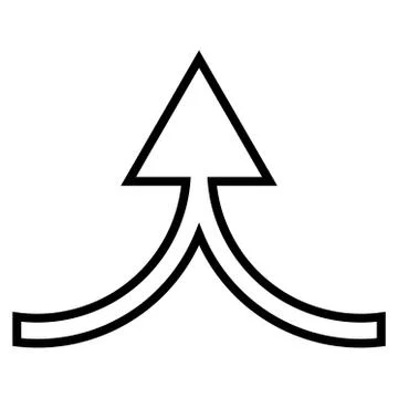 Connect Arrow Up Stroke Vector Icon Ilustración de archivo