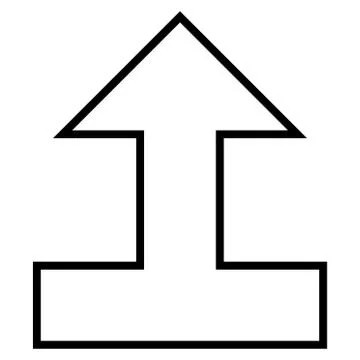 Connect Arrow Up Thin Line Vector Icon Ilustración de archivo