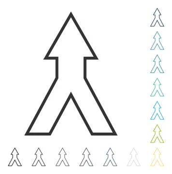 Connect Arrow Up Vector Icon Stock Illustration