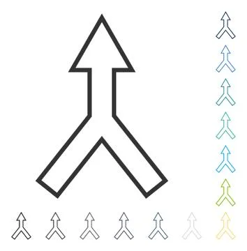 Connect Arrow Up Vector Icon Stock Illustration