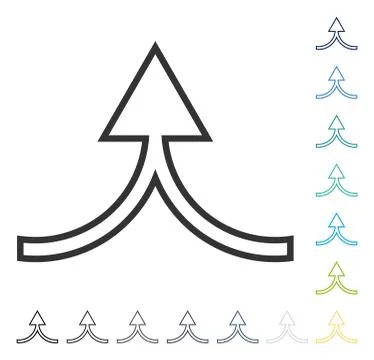 Connect Arrow Up Vector Icon Stock Illustration