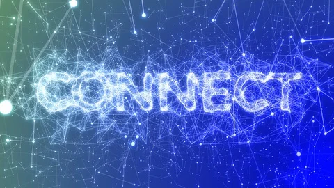 Connect in Blue - Buzzword Concept Animation, Plexus Network Connections Vidéo 96222302
