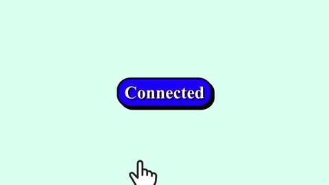 Connect button with a cursor icon animated on a clean white background. Stock Footage 258342256