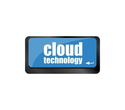 Connect to cloud concept on button of the keyboard key. cloud technology Stock Illustration