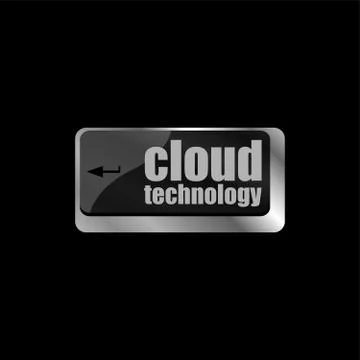 Connect to cloud concept on button of the keyboard key. cloud technology Stock Illustration