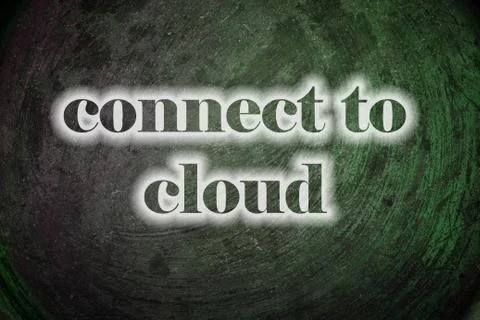 Connect to cloud, concept sign Stock Illustration