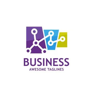 Connect data logo, technology connect logo Stock Illustration