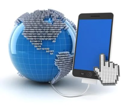 Connect to digital world Stock Illustration