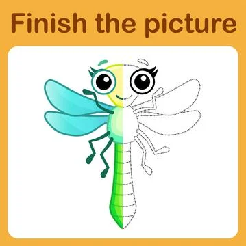 Connect the dot and complete the picture. Simple coloring for children. Drawi Stock Illustration