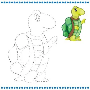 Connect the dots and coloring page Illustrazione stock
