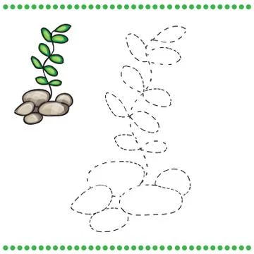 Connect the dots and coloring page Stock Illustration