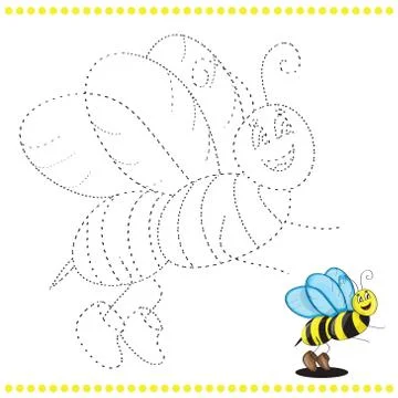 Connect the dots and coloring page Ilustração Stock